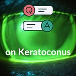 An keratoconus eye fitted with gas permeable lens